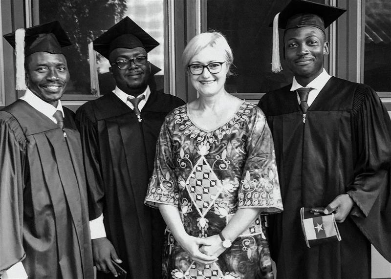 Anne Bersot with graduates