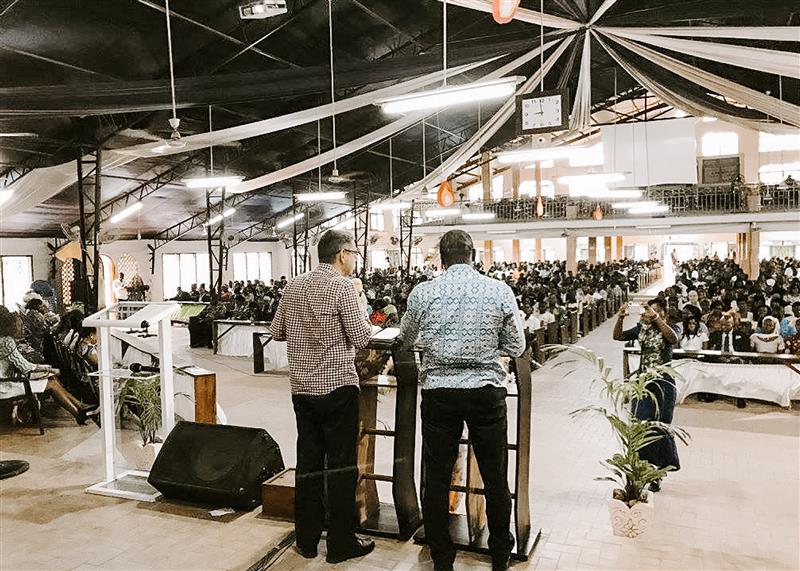 Church service in progress