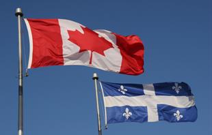 Canada and Quebec Flags