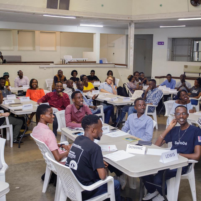 Classroom of people learning