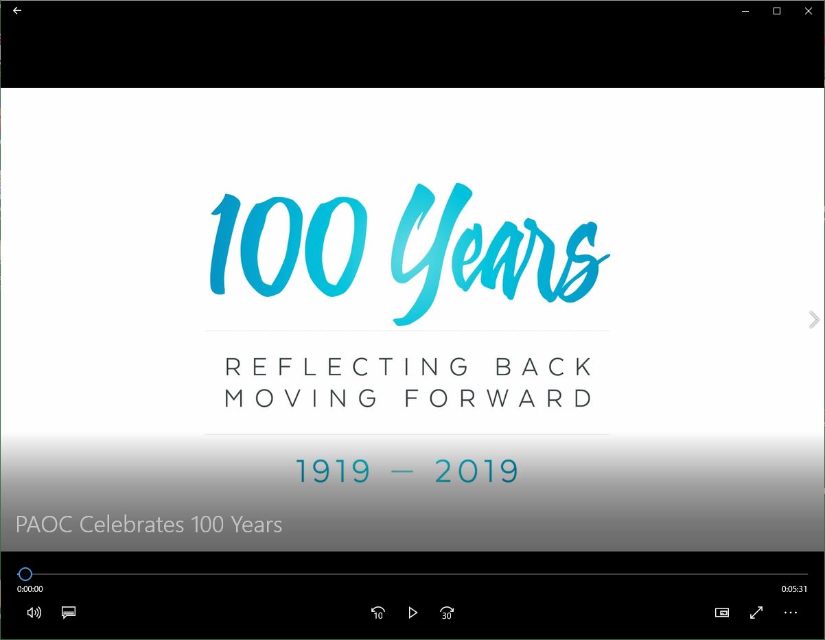 English Centenary Video Screen
