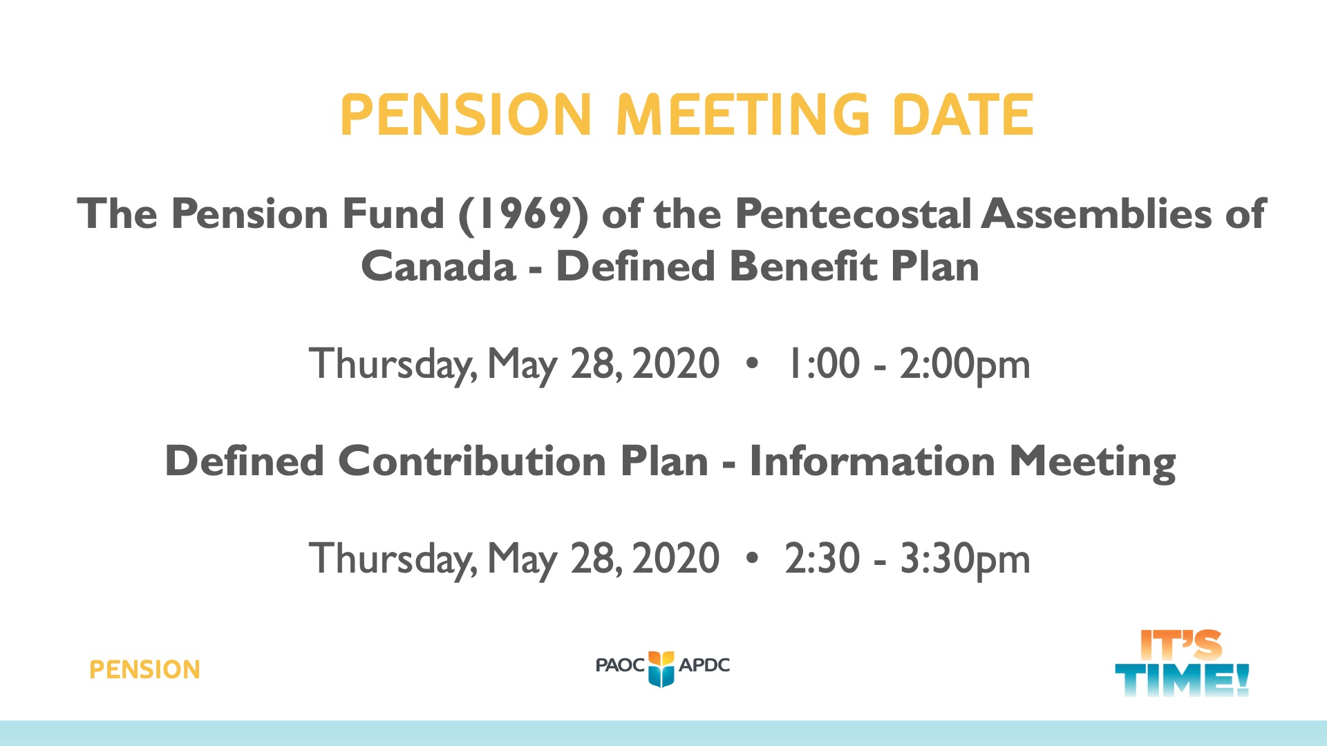 Banner for Pension Meeting
