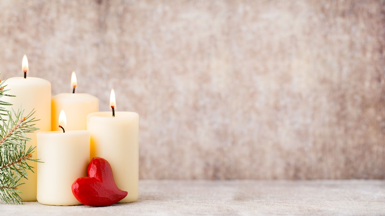 Stock photo of Christmas candles.