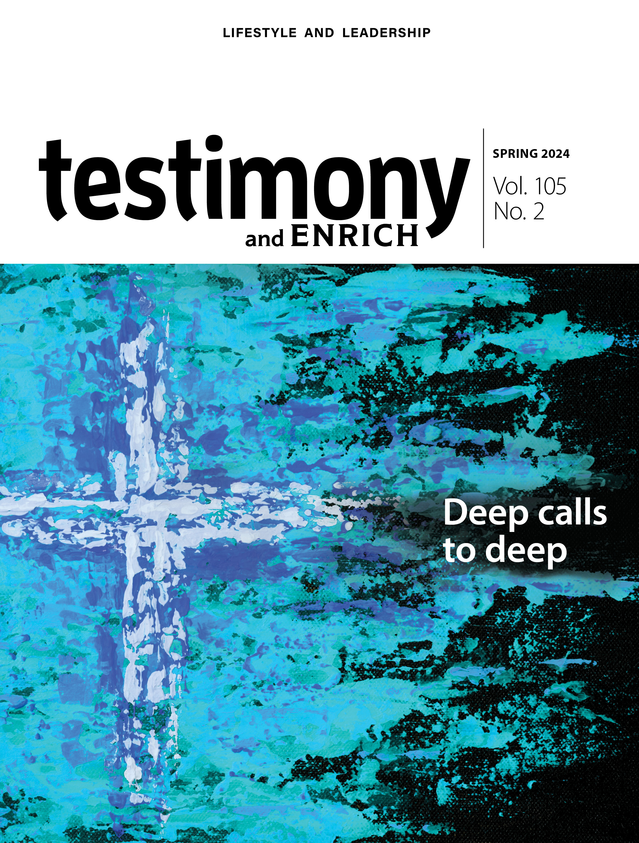 Cover of Spring 2024 issue of testimony/Enrich.
